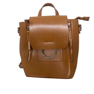 MMS Design Studio Vegan Brown Convertible Shoulder Bag Backpack